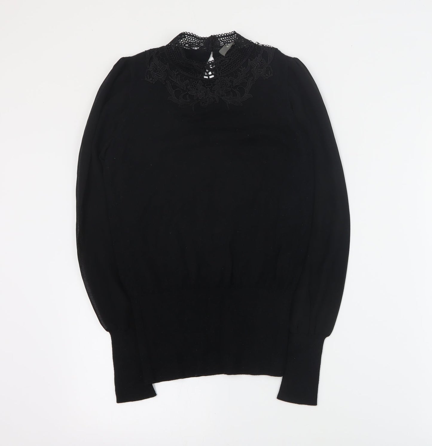 Womens UK Size XS Oasis Black Pullover Jumper