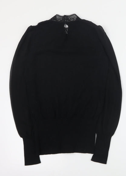 Womens UK Size XS Oasis Black Pullover Jumper