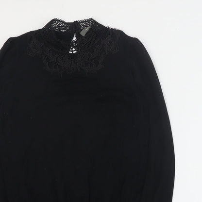 Womens UK Size XS Oasis Black Pullover Jumper