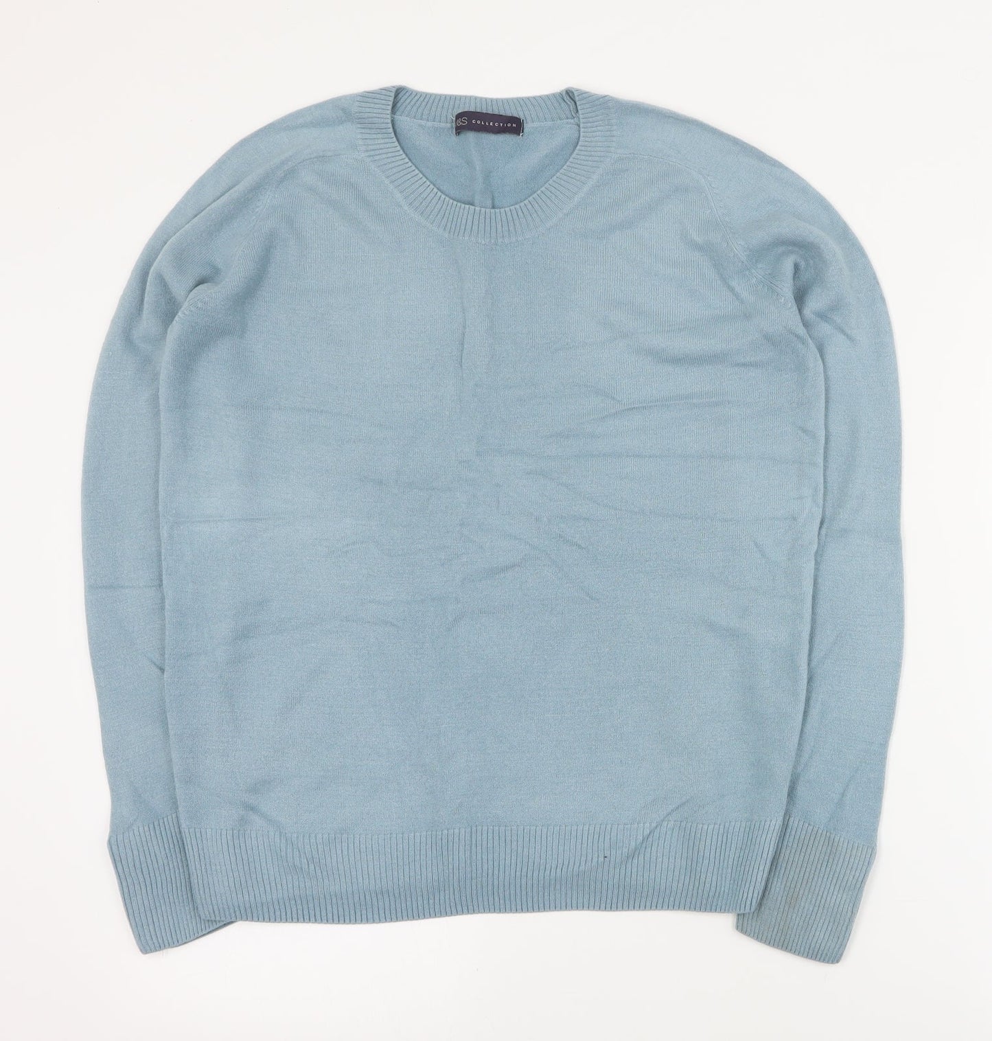 Womens UK Size 12 Marks and Spencer Blue Pullover Jumper