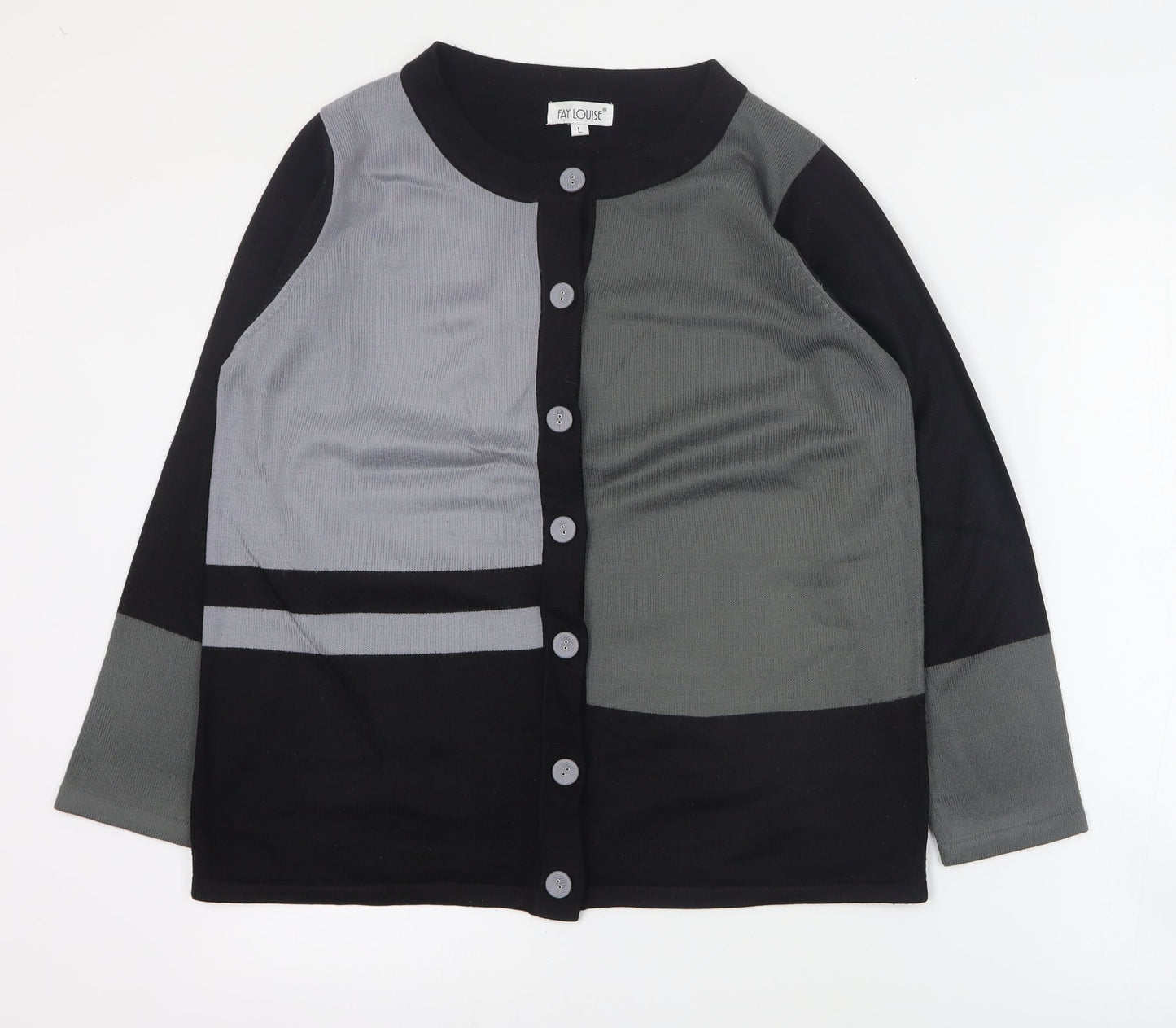 Womens UK Size L Fay Louise Grey Cardigan Jumper