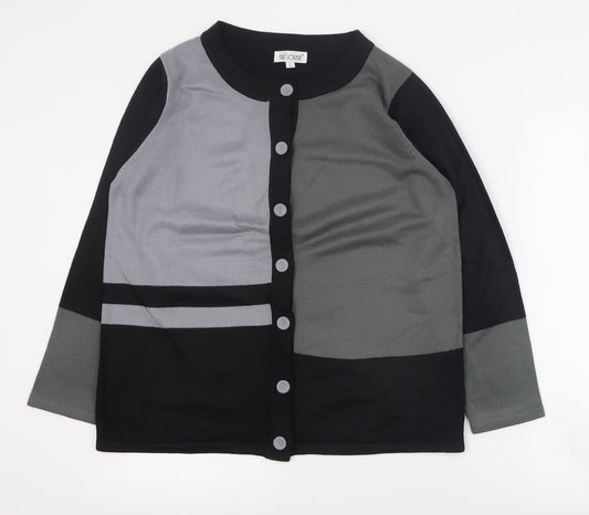 Womens UK Size L Fay Louise Grey Cardigan Jumper