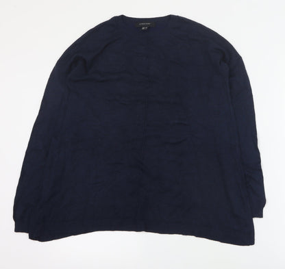 Primark Womens Blue Round Neck  Viscose Pullover Jumper Size 12