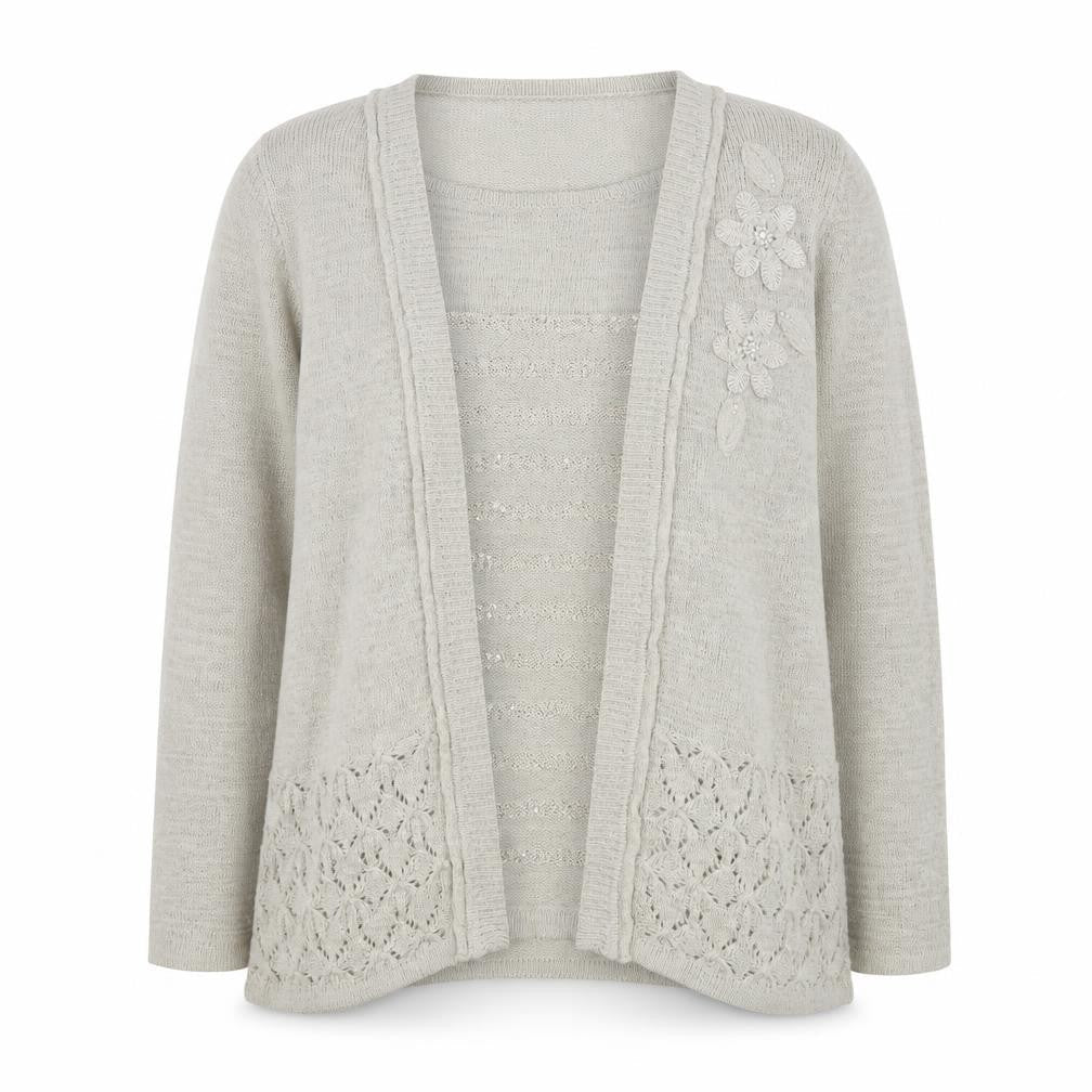 Bonmarché Womens Beige Round Neck Acrylic Pullover Jumper Size S