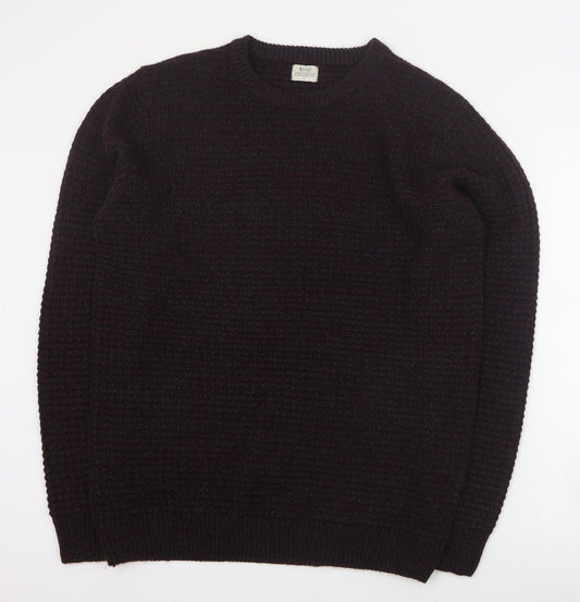 Matalan Mens Red Round Neck  Acrylic Pullover Jumper Size L