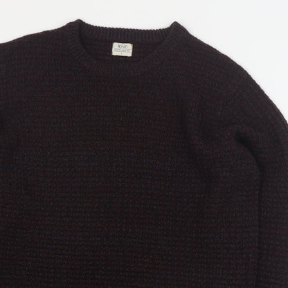 Matalan Mens Red Round Neck  Acrylic Pullover Jumper Size L