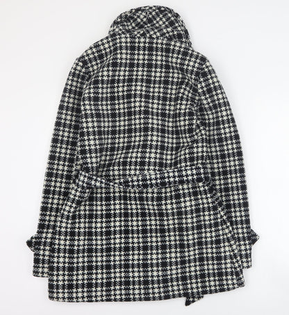 Womens UK Size S Eivissa Black Pea Coat