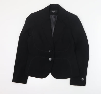 Marks and Spencer Womens Black  Polyester Jacket Blazer Size 8