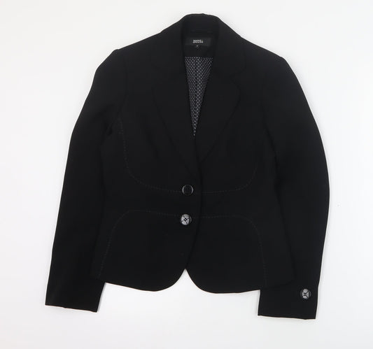 Marks and Spencer Womens Black  Polyester Jacket Blazer Size 8