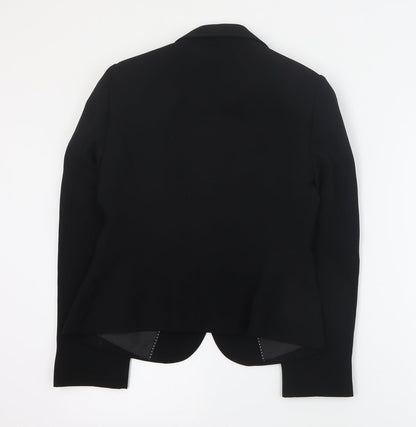 Marks and Spencer Womens Black  Polyester Jacket Blazer Size 8