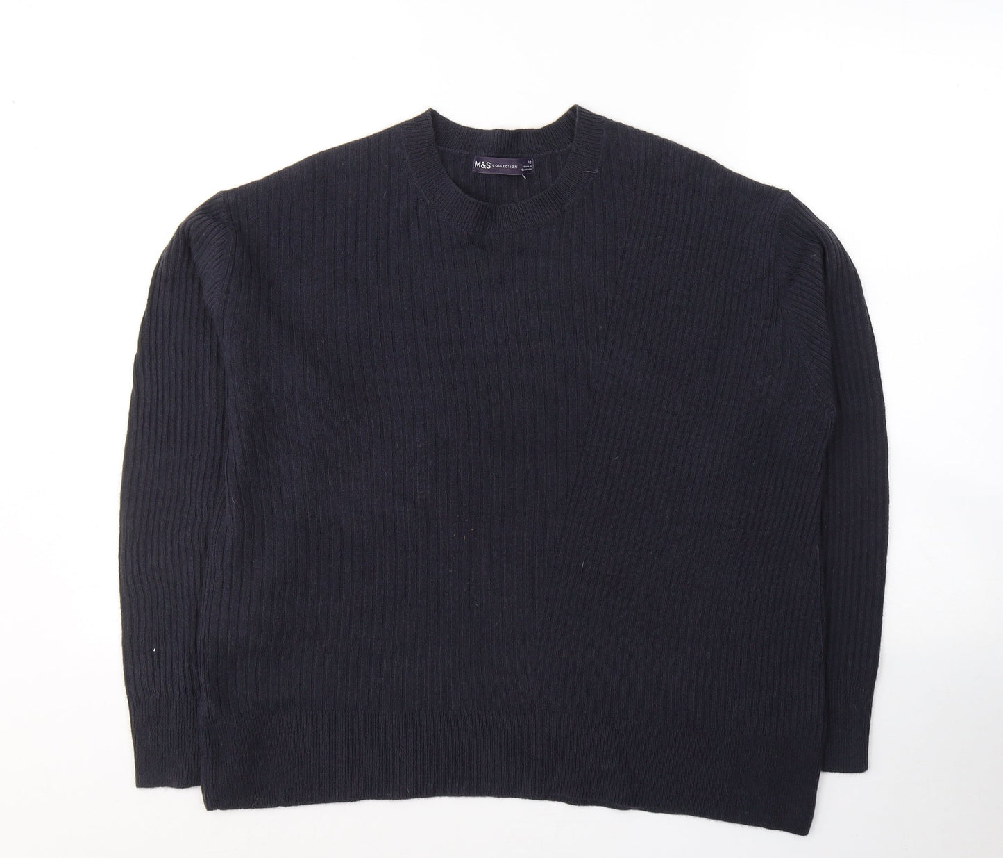 Womens UK Size 12 Marks and Spencer Blue Pullover Jumper