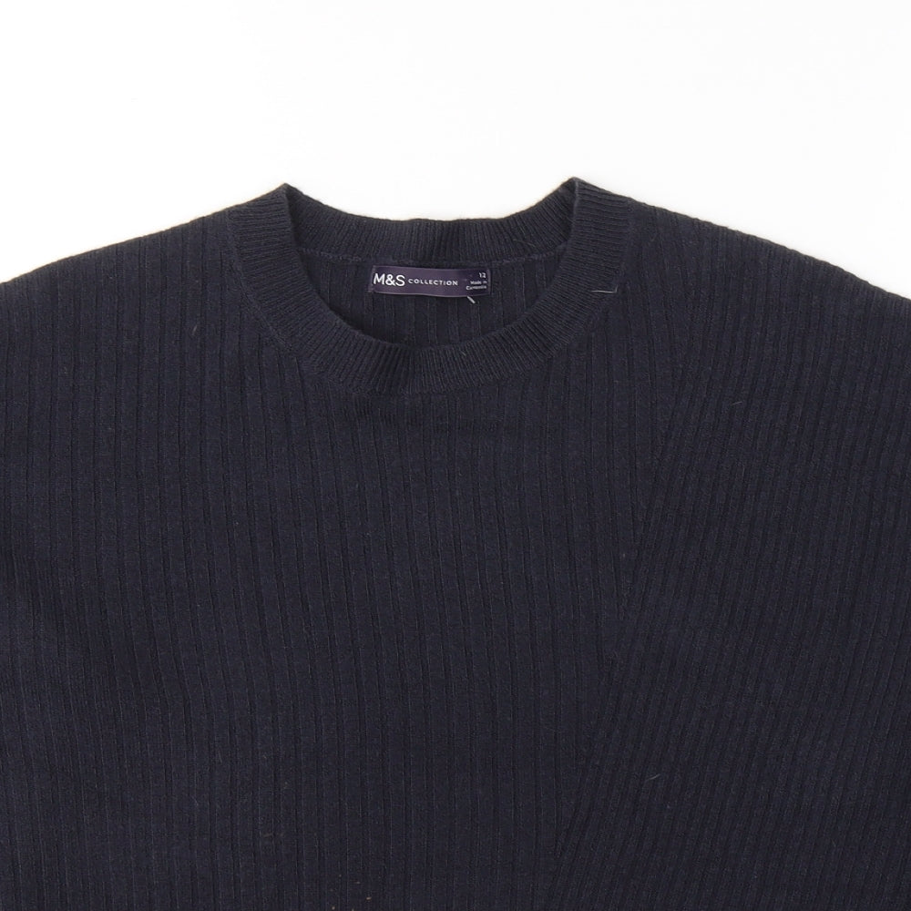 Womens UK Size 12 Marks and Spencer Blue Pullover Jumper