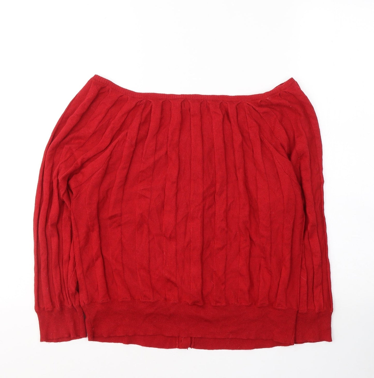 Womens UK Size 14 Matalan Red Cardigan Jumper