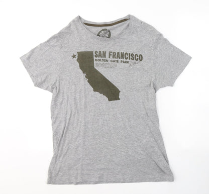 Paul and Hear Mens Grey  Cotton  T-Shirt Size M Round Neck  - San Francisco