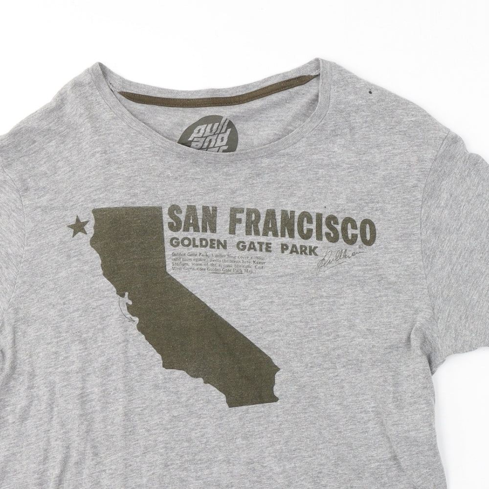 Paul and Hear Mens Grey  Cotton  T-Shirt Size M Round Neck  - San Francisco