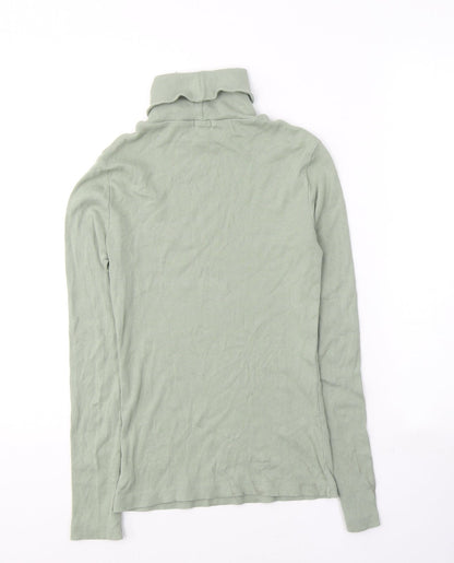 Womens UK Size 8 River Island Green Jersey T-Shirt