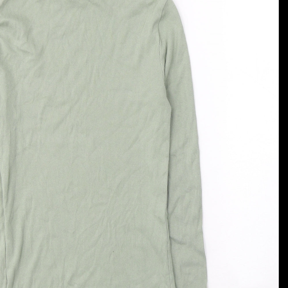 Womens UK Size 8 River Island Green Jersey T-Shirt