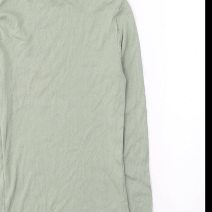 Womens UK Size 8 River Island Green Jersey T-Shirt