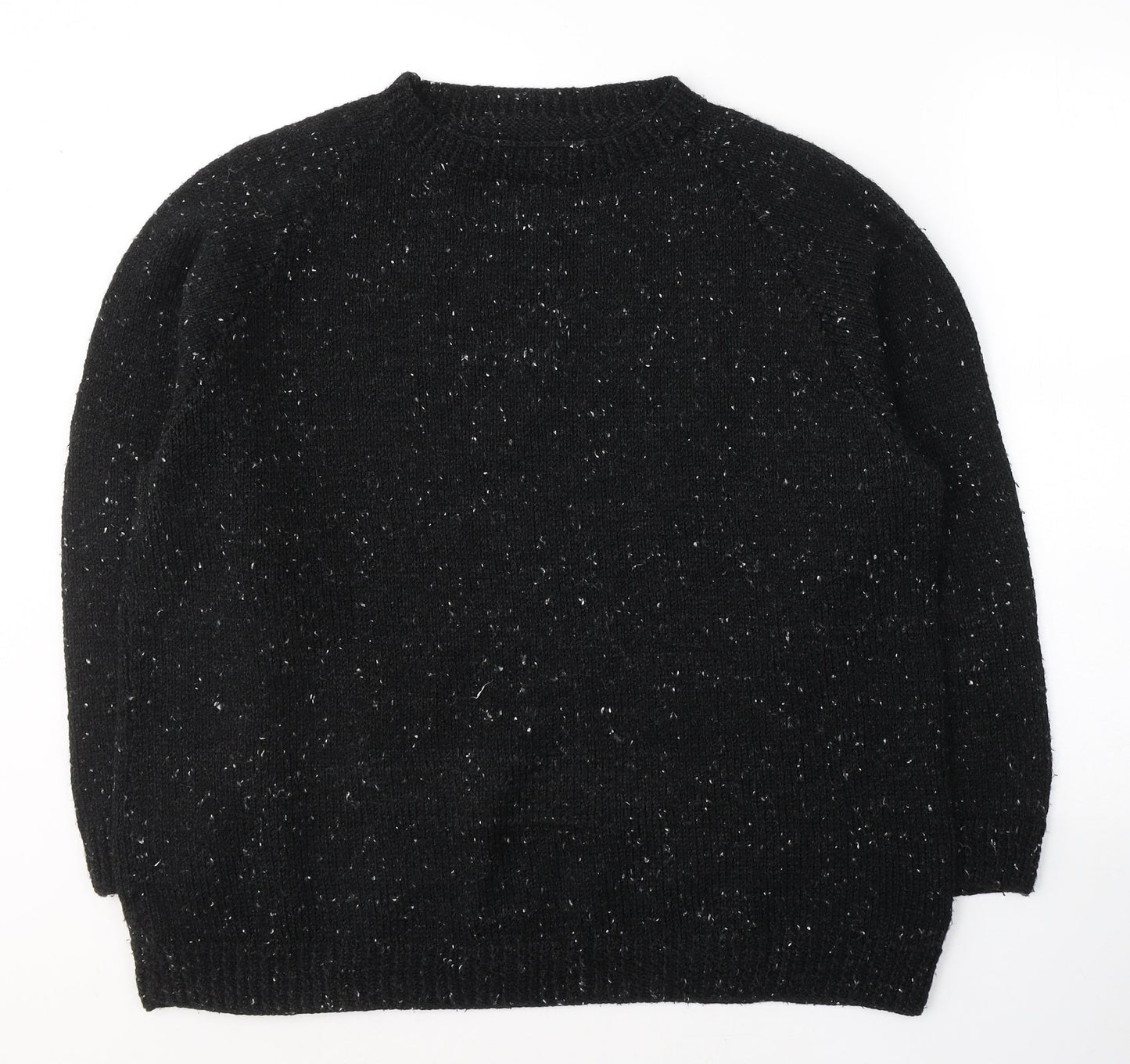 Womens UK Size L Preworn Black Pullover Jumper