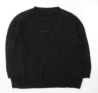 Womens UK Size L Preworn Black Pullover Jumper