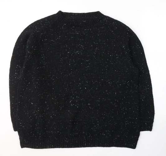 Womens UK Size L Preworn Black Pullover Jumper