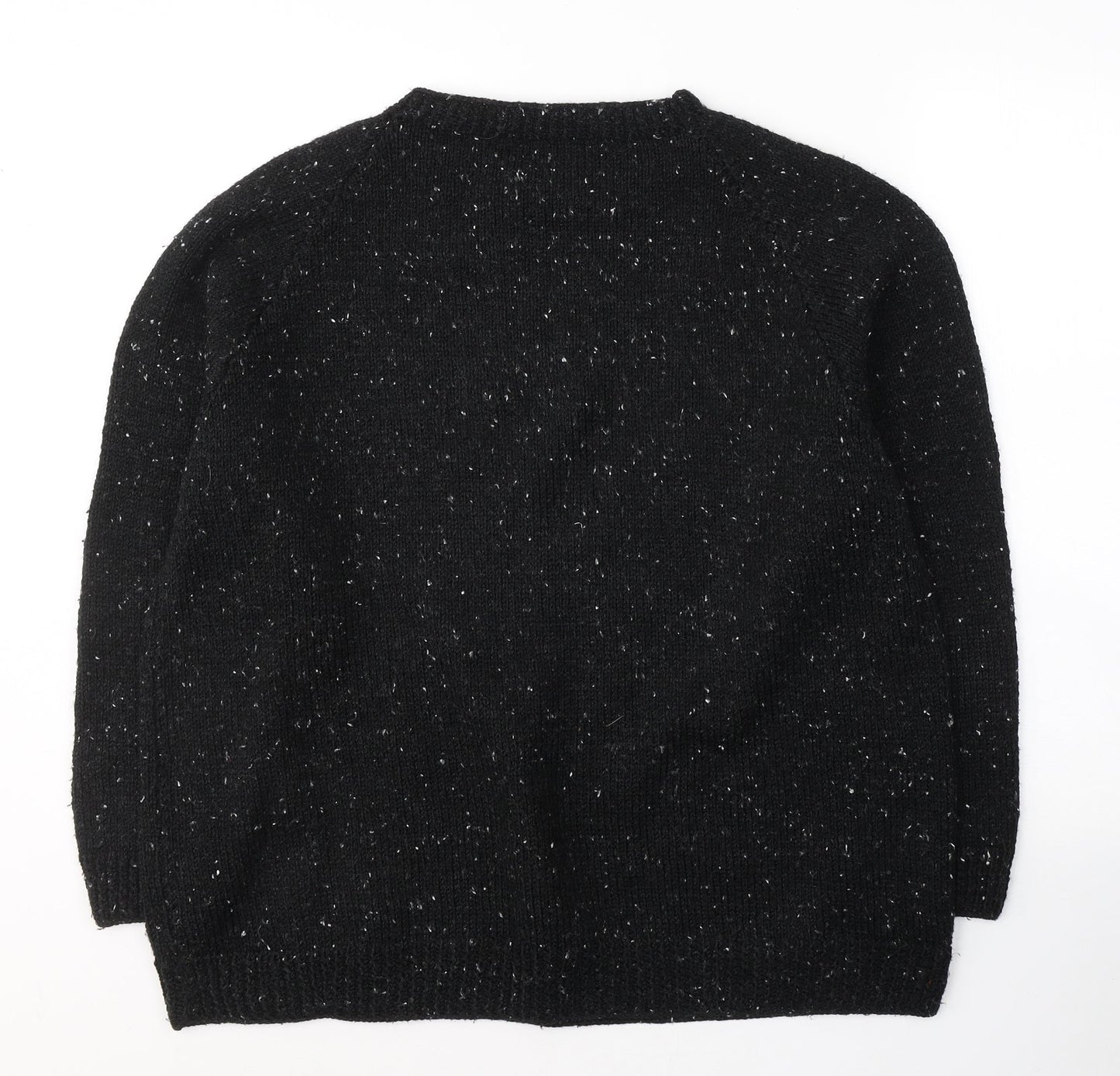 Womens UK Size L Preworn Black Pullover Jumper