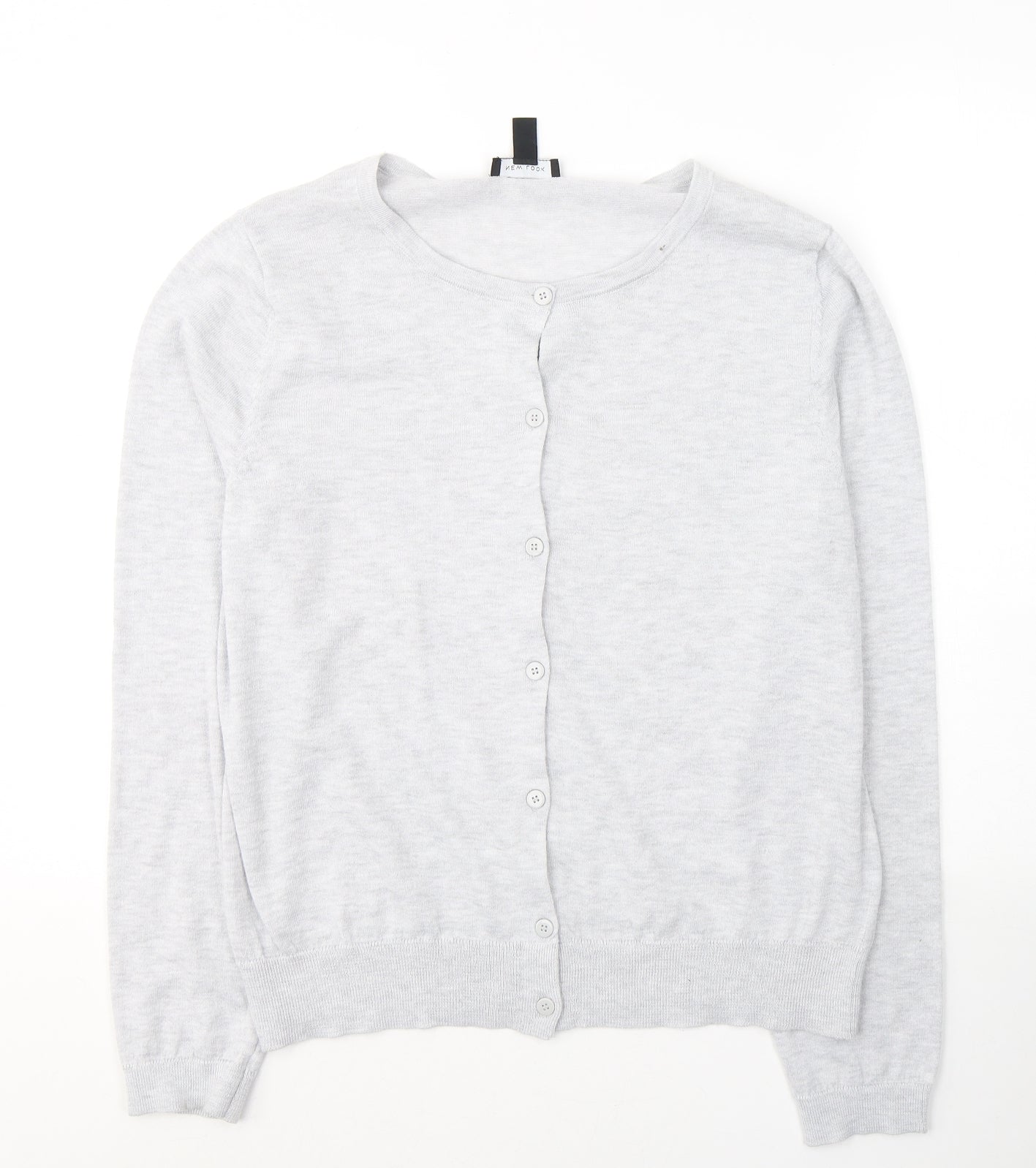 Womens UK Size 16 New Look Grey Cardigan Jumper