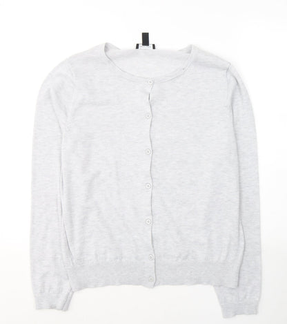 Womens UK Size 16 New Look Grey Cardigan Jumper