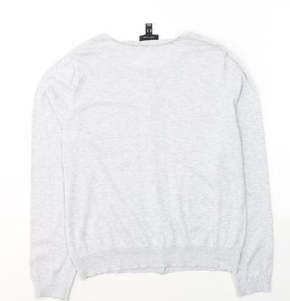 Womens UK Size 16 New Look Grey Cardigan Jumper