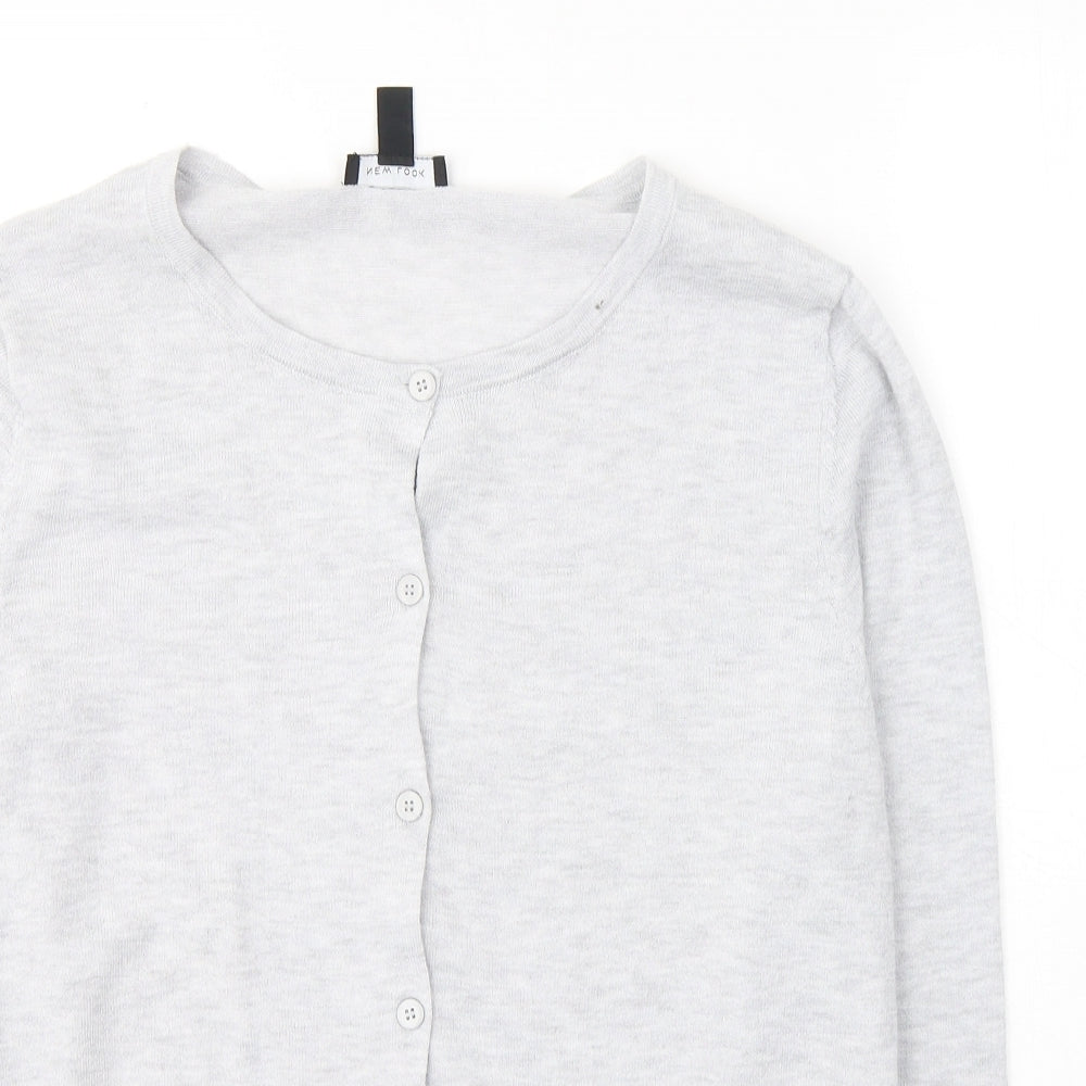 Womens UK Size 16 New Look Grey Cardigan Jumper