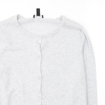Womens UK Size 16 New Look Grey Cardigan Jumper