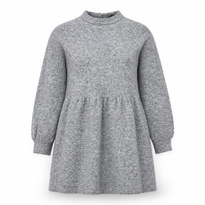 New Look Womens Grey  Polyester Jumper Dress  Size 6  Round Neck Pullover