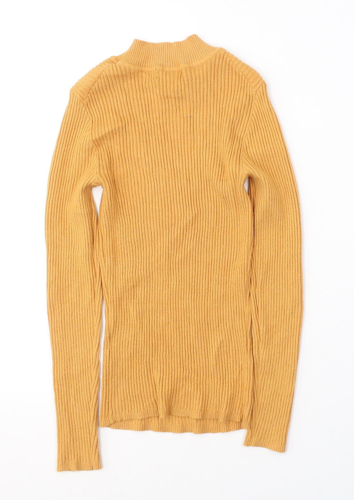 Primark Womens Yellow Round Neck  Viscose Pullover Jumper Size S