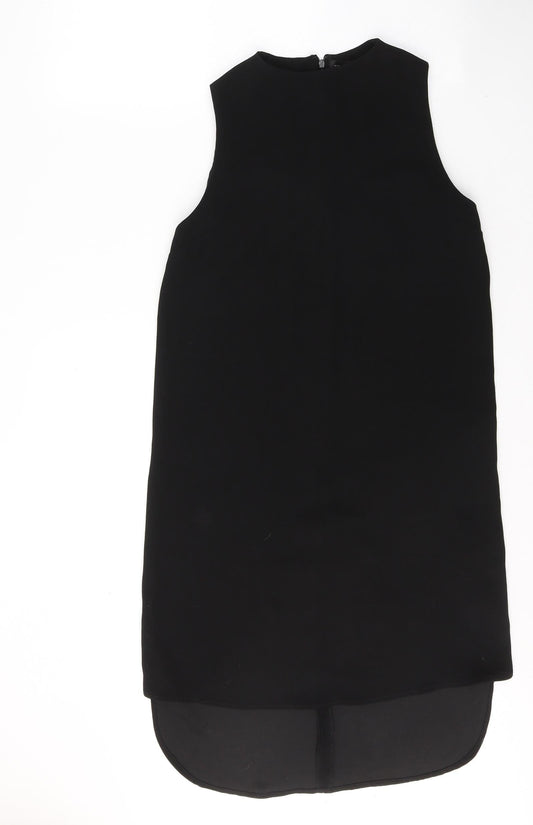 Topshop Womens Black  Polyester Tank Dress  Size 6  Round Neck Pullover