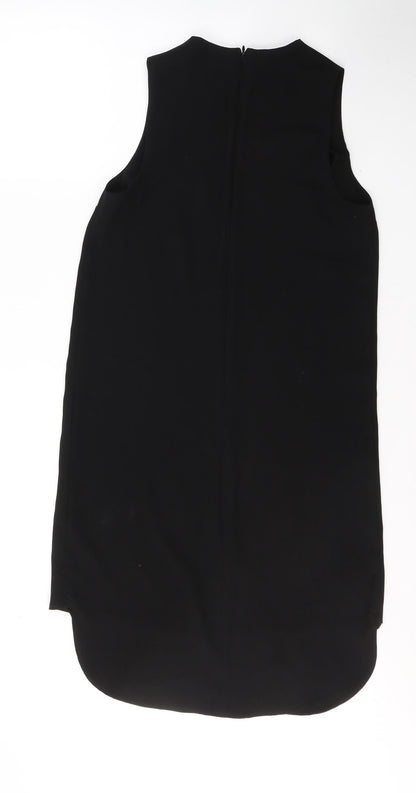 Topshop Womens Black  Polyester Tank Dress  Size 6  Round Neck Pullover