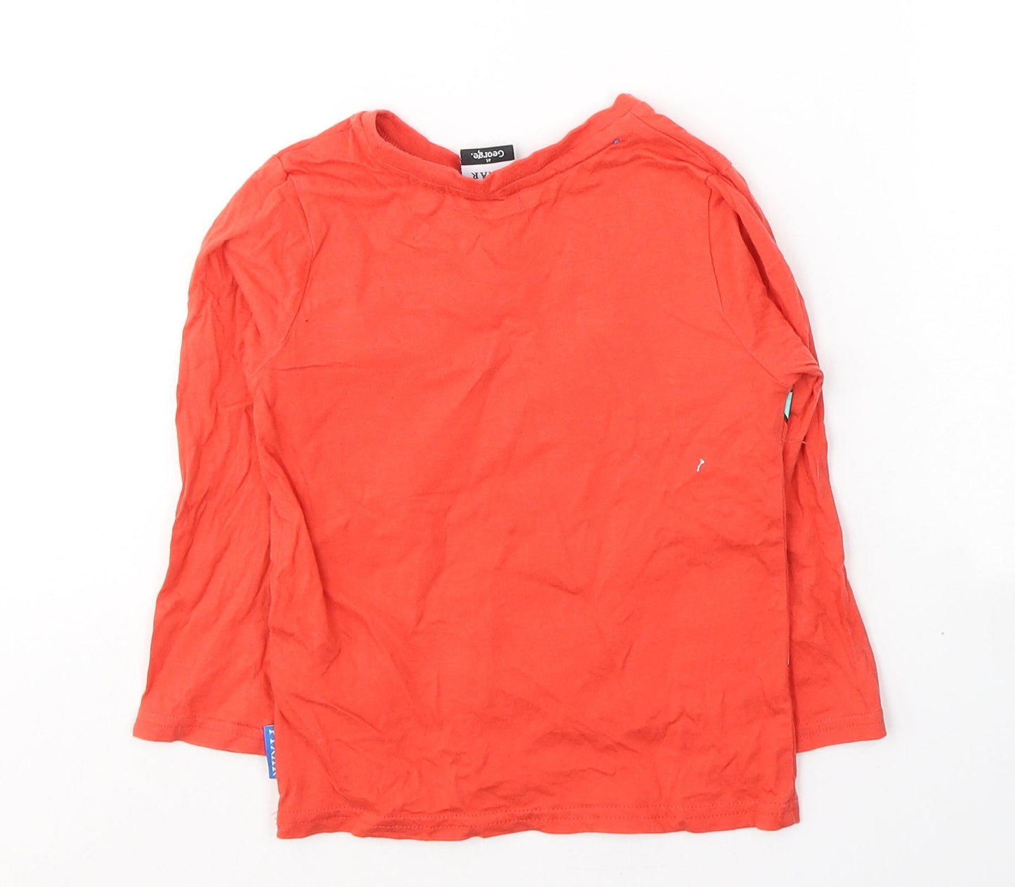 Disney Pixar Boys Red  Cotton Basic T-Shirt Size 2-3 Years Round Neck Pullover - Monsters Inc