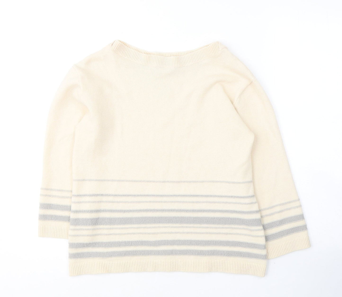 Womens UK Size M Tru Collection Beige Pullover Jumper