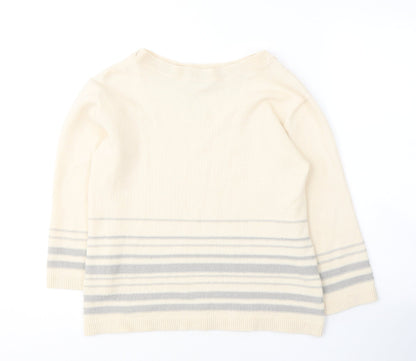 Womens UK Size M Tru Collection Beige Pullover Jumper