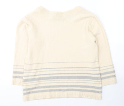Womens UK Size M Tru Collection Beige Pullover Jumper