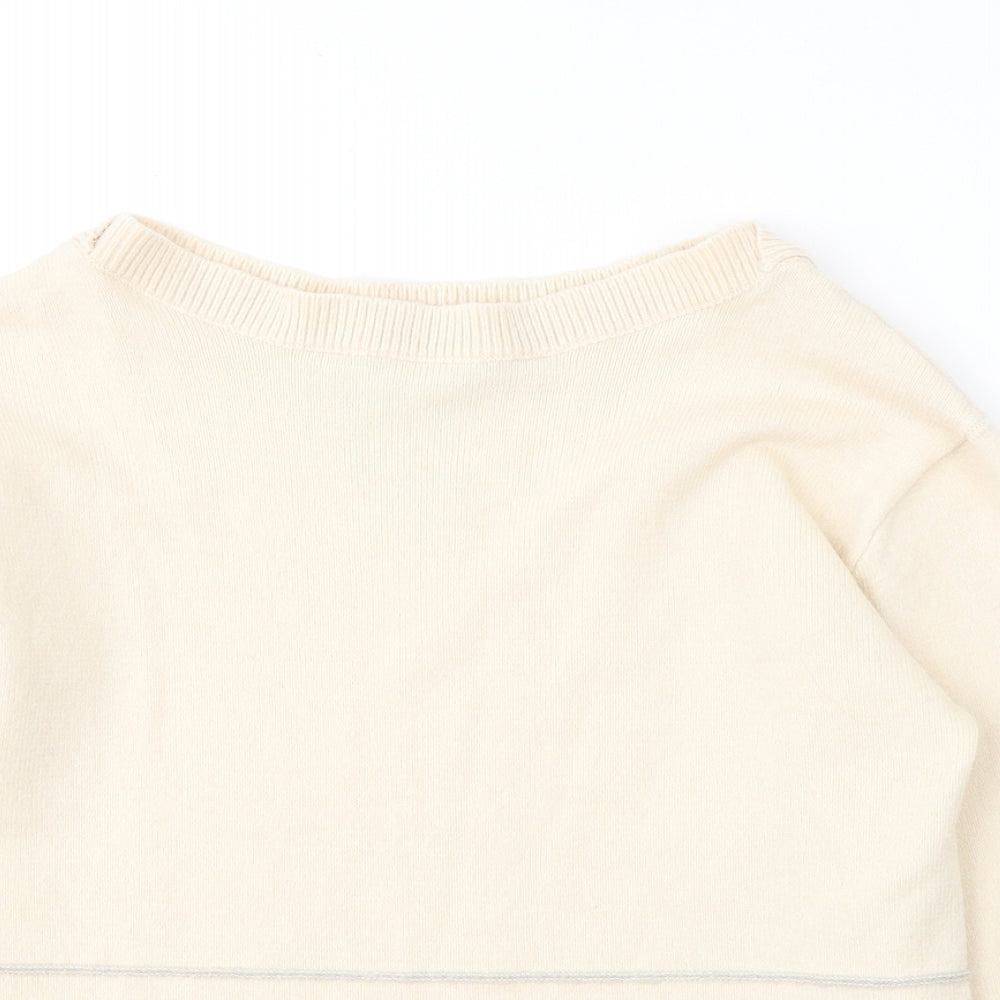Womens UK Size M Tru Collection Beige Pullover Jumper