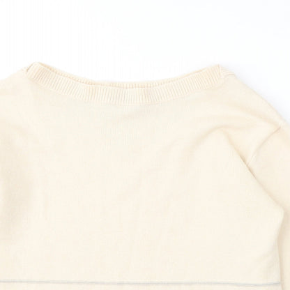 Womens UK Size M Tru Collection Beige Pullover Jumper