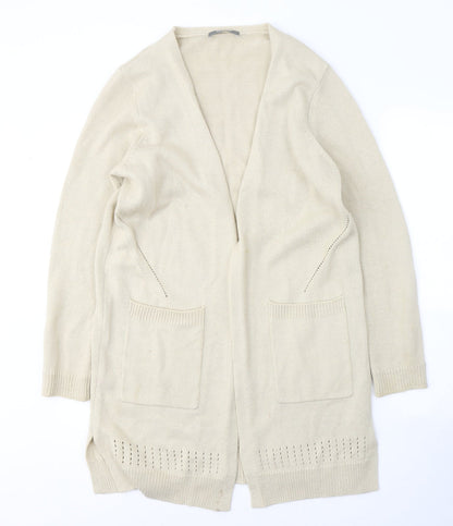 Womens UK Size M Oasis Beige Cardigan Jumper