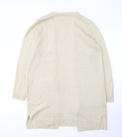 Womens UK Size M Oasis Beige Cardigan Jumper