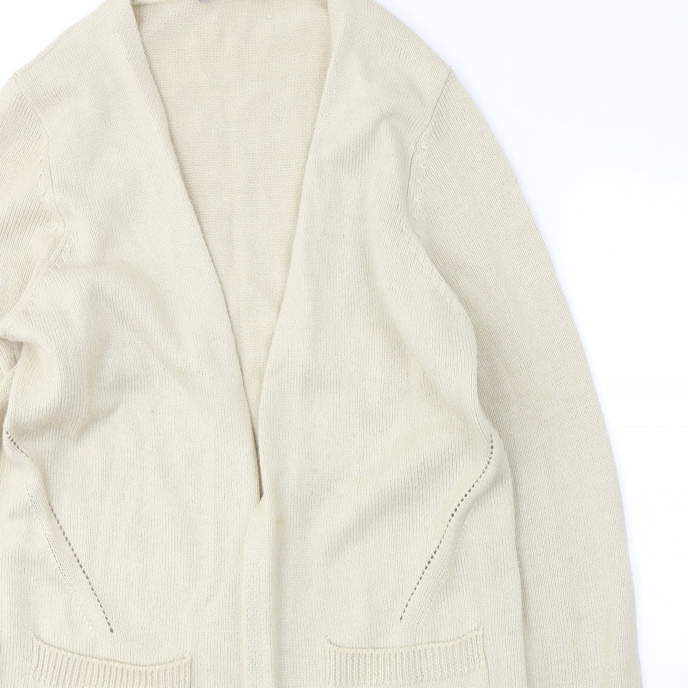 Womens UK Size M Oasis Beige Cardigan Jumper