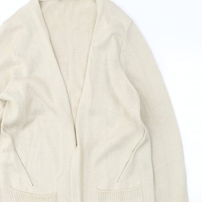 Womens UK Size M Oasis Beige Cardigan Jumper
