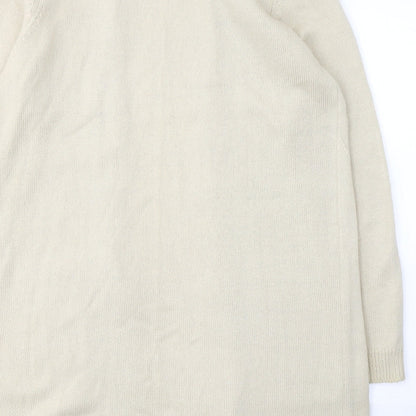 Womens UK Size M Oasis Beige Cardigan Jumper