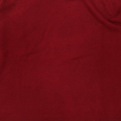 Womens UK Size M M&Co Red Pullover Jumper
