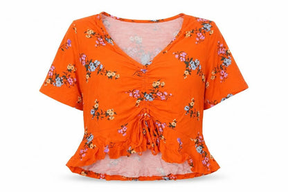 Womens UK Size 12 Primark Orange Basic Blouse