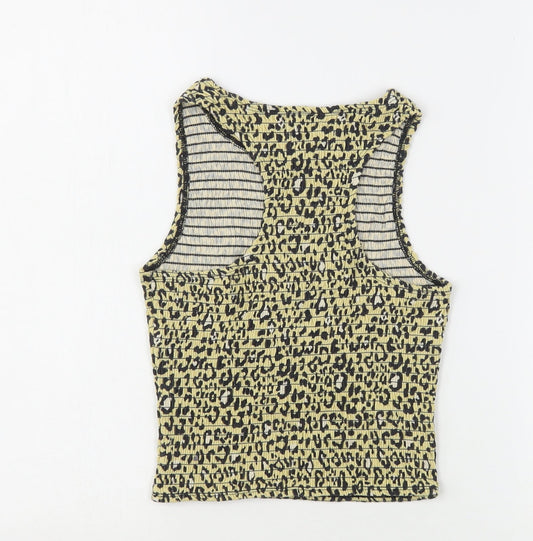 Womens UK Size S Hollister Beige Cropped Tank