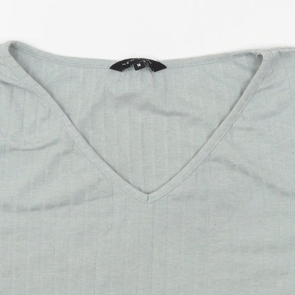 Womens UK Size 18 New Look Green Cropped T-Shirt